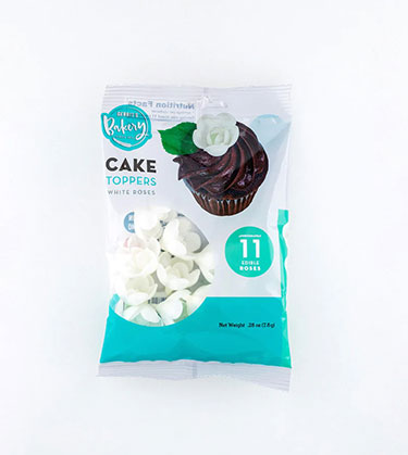 Gerrits White Roses Cake Toppers 11ct Bag