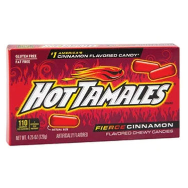 Hot Tamales Fierce Chewy Cinnamon 4.25oz Theater Box