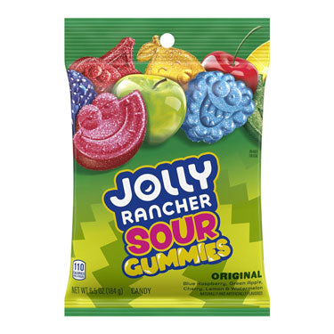Jolly Rancher Gummies Sour 6.5oz Peg Bag Expires April 1st 2026