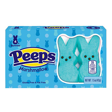 Peeps Easter Blue Marshmallow Bunnies 4ct 1.5oz Box