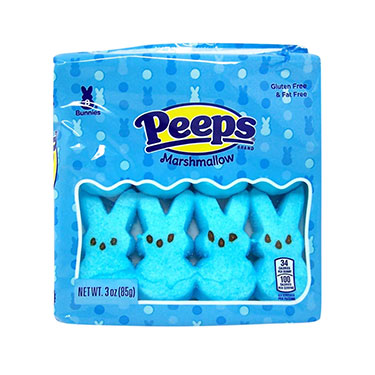 Peeps Easter Blue Marshmallow Bunnies 8ct 3oz Box