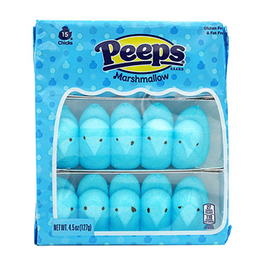 Peeps Easter Blue Marshmallow Chicks 15ct 4.5oz Box