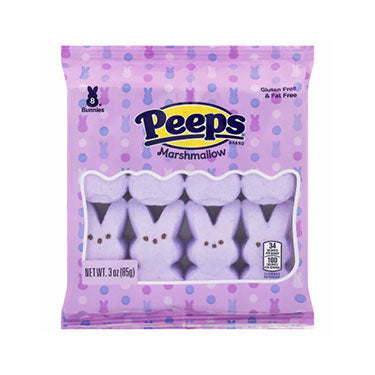 Peeps Easter Lavender Marshmallow Bunnies 3oz Box