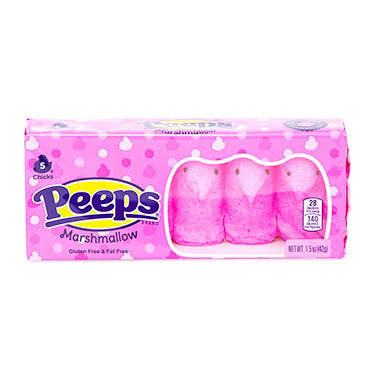 Peeps Easter Pink Marshmallow Chicks 5ct 1.5oz Box
