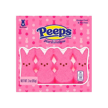 Peeps Easter Pink Marshmallow Bunnies 8ct 3oz Box
