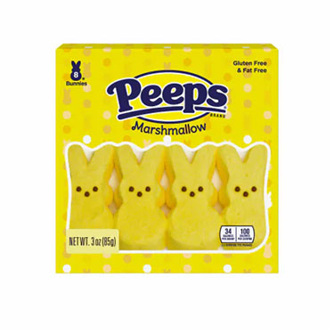 Peeps Easter Yellow Marshmallow Bunnies 8ct 3oz Box