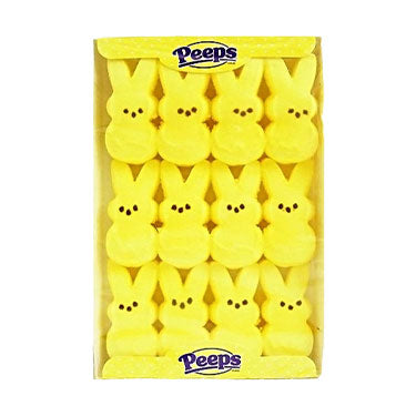 Peeps Easter Yellow Marshmallow Bunnies 12ct 4.5oz Box