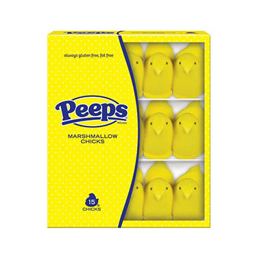 Peeps Easter Yellow Marshmallow Chicks 15ct 4.5oz Box