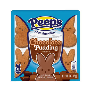 Peeps Easter Chocolate Pudding Flavored Marshmallow Bunnies 8ct 3oz Box