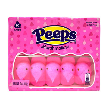 Peeps Easter Pink Marshmallow Chicks 10ct 3oz Box