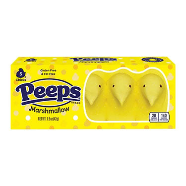 Peeps Easter Yellow Marshmallow Chicks 5ct 1.5oz Box