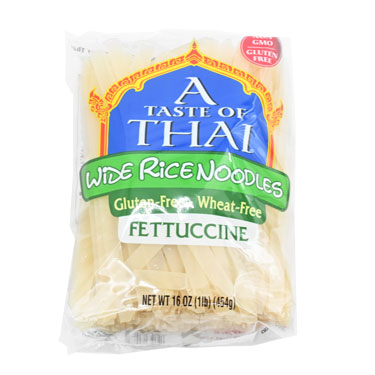 A Taste of Thai Wide Rice Noodles Fettuccine 1lb