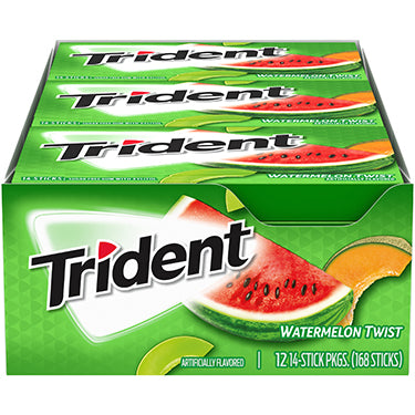 Trident Sugar Free Gum Watermelon Twist 12ct Box