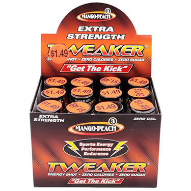 Tweaker Extra Strength Mango Peach Energy Shots 12ct Box