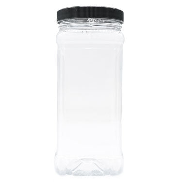 Jar 22oz Square with Grip and Label Panel