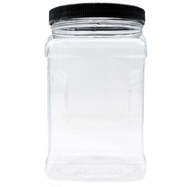 Jar 64oz Square with Grip and Label Panel