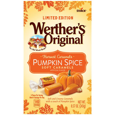 Werthers Original Pumpkin Spice Soft Caramels 8.57oz Bag