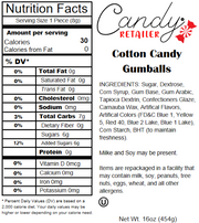 Dubble Bubble 1 Inch Gumballs Cotton Candy 1 lb