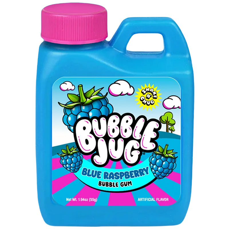 Bubble Jug Blue Raspberry Bubble Gum, 1.94oz Jug, 12 Pack Box