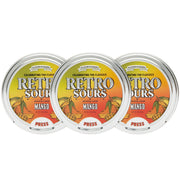 Retro Sours Mango Hard Tangy Candy, 2.12oz Tin, Pack of 8