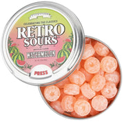 Retro Sours Watermelon Hard Tangy Candy, 2.12oz Tin, 8 Pack Box