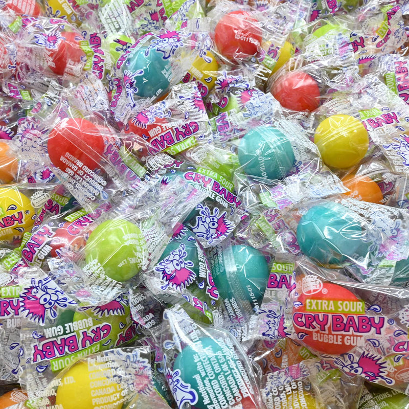 Dubble Bubble 3/4 Inch Gumballs Cry Baby Wrapped 5 lb