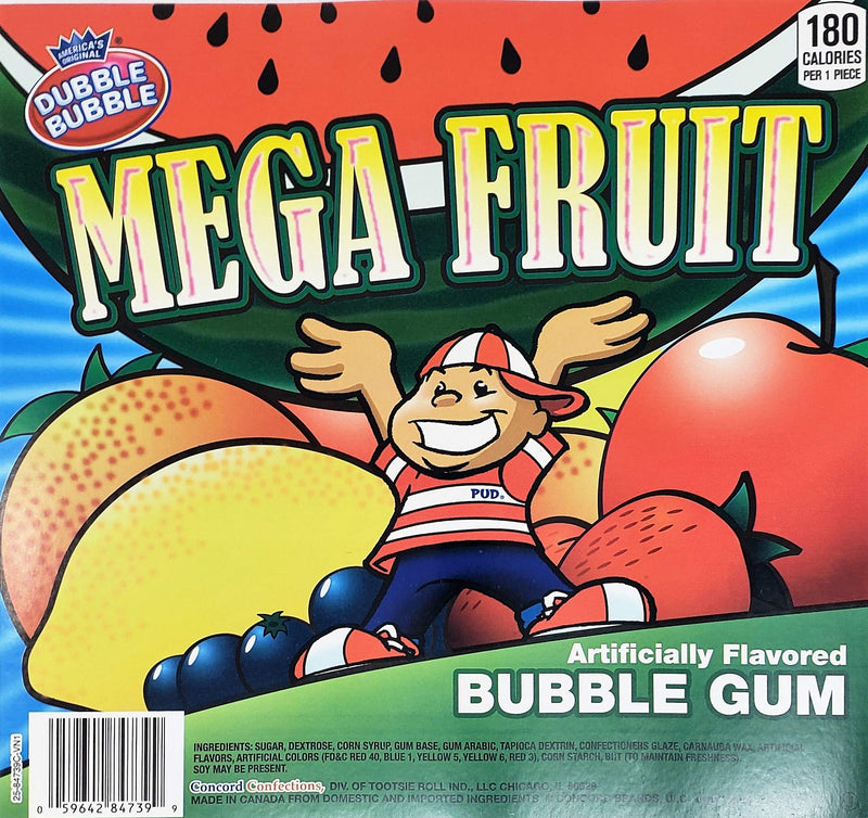 Dubble Bubble 2 Inch Gumballs Mega Fruit 5 lb