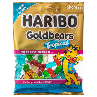 Haribo Goldbears Tropical 4oz Bag 12ct Box