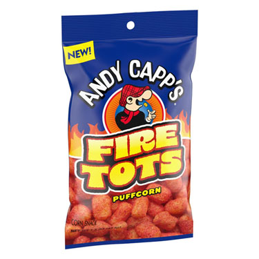 Andy Capps Fire Tots Puffcorn 12ct Box Expires November 22nd 2025