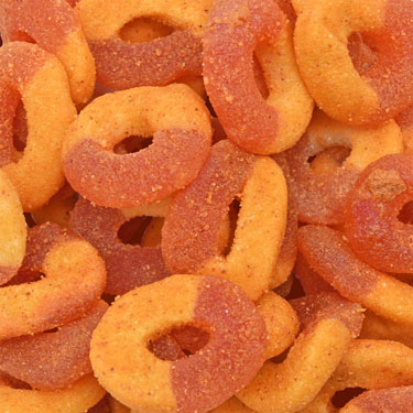 Jovy Chamoy Peach Gummy Rings 1 Lb
