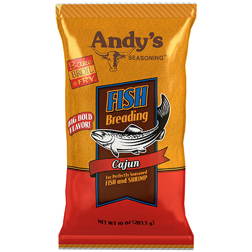 Andys Seasoning Cajun Fish Breading 10oz Bag