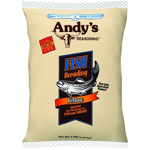 Andys Seasoning Yellow Fish Breading 5lb Bag