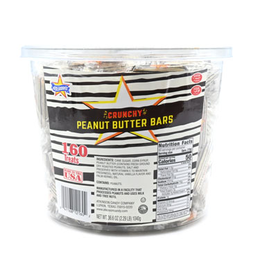 Atkinsons Crunchy Peanut Butter Bars 0.21oz 160pc Tub