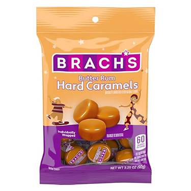 Brachs Nips Butter Rum Hard Candy 3.25oz Bag