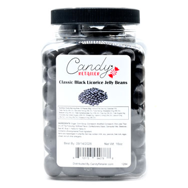 Candy Retailer Classic Jelly Beans Black Licorice 1 Lb