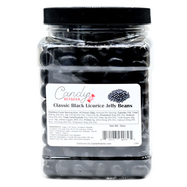 Candy Retailer Classic Jelly Beans Black Licorice 2 Lb