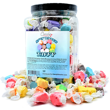 Candy Retailer Salt Water Taffy Assorted Flavors 2Lb Jar