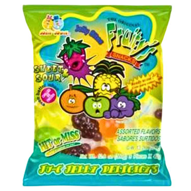 Din Don Fruitys Jelly Bites Sweet and Sour 13oz Bag