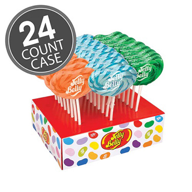 Jelly Belly Lollipops Berry Blue Tangerine Green Apple 24 ct