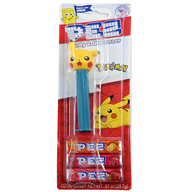 PEZ Dispenser Pokemon Pikachu Lauging with Candy Rolls