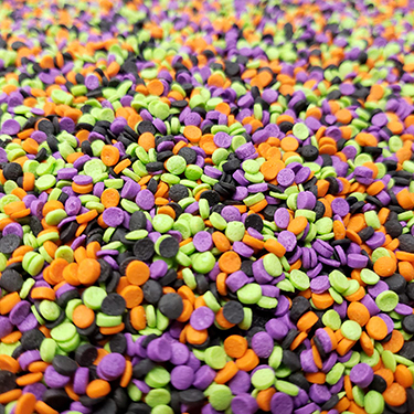 Paulaur Black Orange Purple Lime Green Mini Confetti Sprinkles 1oz