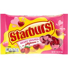 Starburst Valentines Heart Shaped Jelly Beans 11oz Bag