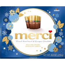 Merci Milk Chocolate Ornaments 8.8oz Box