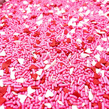 Candy Retailer Valentine Heart Shaped Mix Cupcake Sprinkles 4 oz.