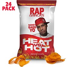 RAP SNACKS Money Bagg Yo Heat vs Hot 2.5oz Bags 24ct Box