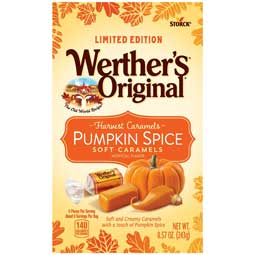 Werthers Original Soft Pumpkin Spice Caramels 8.57oz Bag Expires March 31st 2025