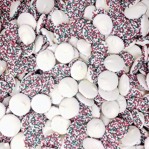 Repperts Christmas Nonpareils White Chocolate 1Lb