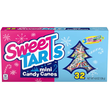 Sweetarts Mini Candy Canes 4.8oz Box 32ct