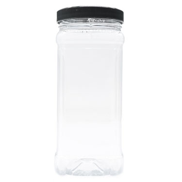 Jar 22oz Square with Grip and Label Panel