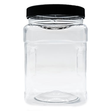 Jar 32oz Square with Grip and Label Panel